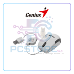 Mouse óptico retráctil Genius Micro Traveler V2, USB, 1000 dpi, Blanco