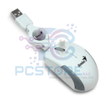 Mouse óptico retráctil Genius Micro Traveler V2, USB, 1000 dpi, Blanco - Imagen 2