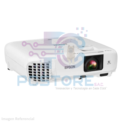 Proyector Multimedia EPSON PowerLite E20 Resolución 1024x768 XGA, 3400Lúmenes, 3LCD Ultrabrillante, HDMI, USB, VGA