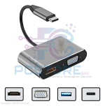 ADAPTADOR TIPO C A PUERTOS USB, HDMI, VGA, TIPO C