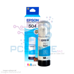 Botella de tinta Epson T504 color Cyan 70ml
