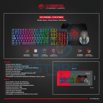 COMBO GAMER CYBERTEL XTREME CYB GT1800 TECLADO, MOUSE, PAD MOUSE