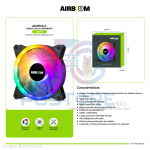 COOLER PARA PC AUREOLA AB111 HALO RAINBOW 12CM FAN PARA CASE GAMER
