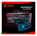 Combo Teros TE-4050B, Teclado Multimedia, Mouse, Headset, Mouse Pad