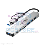 HUB USB 8 EN 1 AST MH2381 1 PORT 3.0 4 PORTS 2.0 SD+MSD 3.5MM JAC ENTRADA TIPO C - Imagen 2