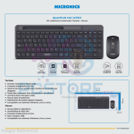 KIT TECLADO Y MOUSE INALAMBRICO MICRONICS QUANTUM BLACK MIC WT813