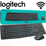 Kit Teclado y Mouse Inalámbrico MK235 USB SP Black