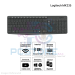 Kit Teclado y Mouse Inalámbrico MK235 USB SP Black - Imagen 2