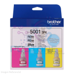 Kit de Tintas Brother BT5001 3PK-Tank Color Magenta, Cian, Amarillo 48.8Ml.
