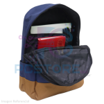 Mochila TEROS TE-ACS9019, poliéster, soporta notebooks de hasta 15.6", azul + marrón - Imagen 2