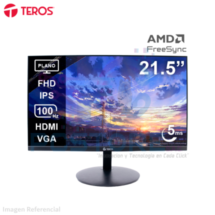 MONITOR PLANO TEROS TE-2130CS 21.5" FHD IPS 100HZ 5MS HDMI VGA