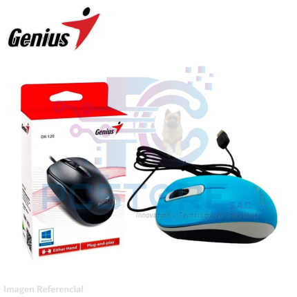 MOUSE GENIUS DX-110 USB OPTICO 1000 DPI BLUE