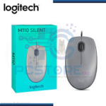MOUSE LOGITECH M110 SILENT OPTICO USB PLOMO