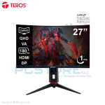 Monitor curvo gaming TEROS TE-2767G 27" 2K QHD VA 180Hz 1ms HDMI DP AUDIO OUT negro
