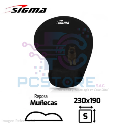 PAD MOUSE SIGMA X55 BLACK CON GEL EN BOLSA