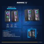 PARLANTE WINNER S325 2.0RBG 2.5" MICRONICS ILUMINACION LED RGB COMPATIBLE LAPTOP, PC, TV, DVD ETC