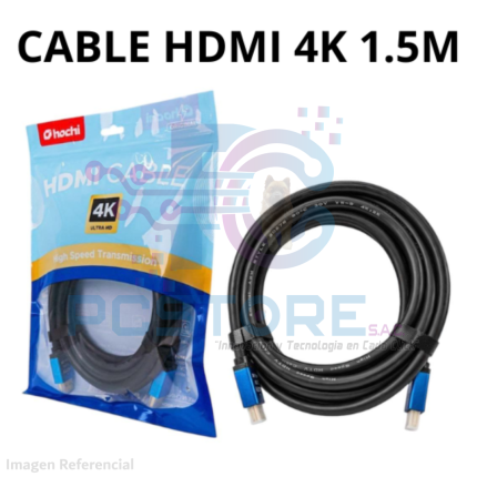 CABLE HDMI PVC 4K 1.5 metros - HOCHI