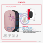 MOUSE INALAMBRICO CYCLONE 3 BLACK CYB M500+ 3M WIFI/BT/RECARGABLE CYBERTEL - Imagen 2