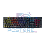 TECLADO GAMER MECÁNICO KM203 COMANCHE 105- SWITCH ROJO, 105 TECLAS, ILUMINACIÓN LUCED LED RAINBOW - HALION