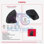 MOUSE VERTIKAL CYB M503RX - INALAMBRICO WIFI RECARGABLE USC-C CYBERTEL - Imagen 4