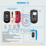 MOUSE INALAMBRICO CAPRICE RED M713-3M MOUSE BT WIFI RECARGABLE USB-C MICRONICS - Imagen 2
