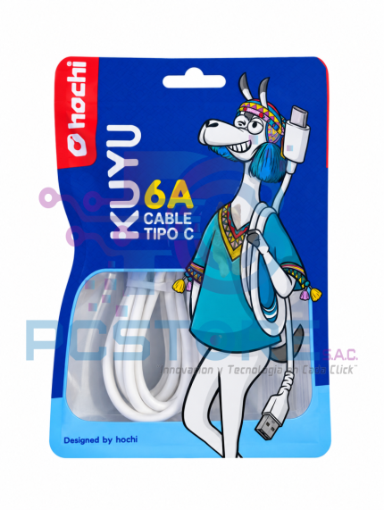 CABLE DE CARGA RAPIDA 6A TIPO C 1M #488 - HOCHI
