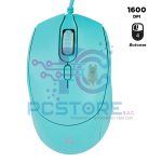 Mouse óptico TEROS TE-1227S, 800-1200-1600 DPI, USB, 4 botones, color verde - TEROS