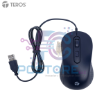 Mouse óptico TEROS TE-1243S, 2000 DPI, USB, 4 botones, azul - TEROS