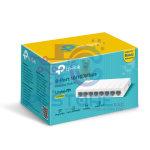 Switch TP-Link LS1008, 08 puertos RJ-45 10/100Mbps con detección automática de velocidad.