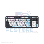 TECLADO INALÁMBRICO HALION HA-K819 VERDE Y CELESTE BT, USB 2.4 , RECARGABLE MEMBRANA 101 TECLAS 400MAH - Imagen 2